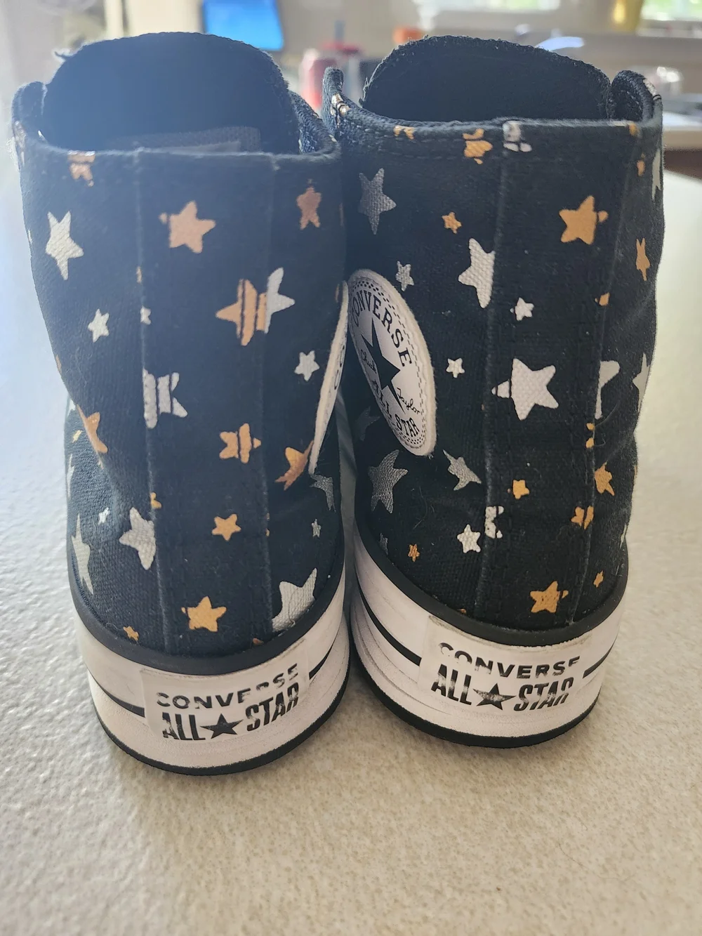 Converse Kids Black High-Top Sneakers Star Print